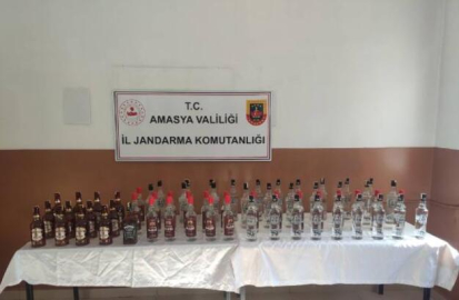 AMASYA’da Kaçak İçki Ele Geçirildi