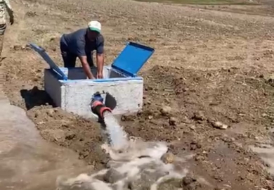 Amasya’da kapalı sistem sulama tesisi hizmette