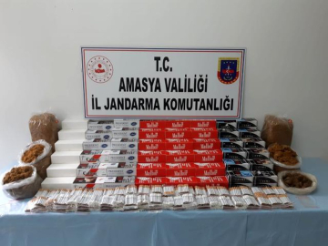 Amasya’da bandrolsüz sigara ele geçirildi