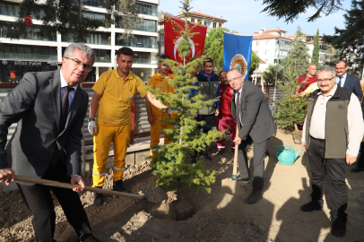 Tıp fakültesi fidanlarla donatıldı