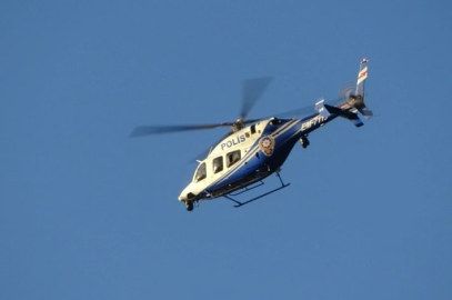 Amasya’da helikopterle trafik denetimi