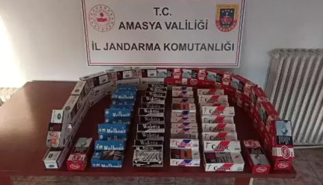 Amasya’da 18 bin dal makaron ele geçirildi