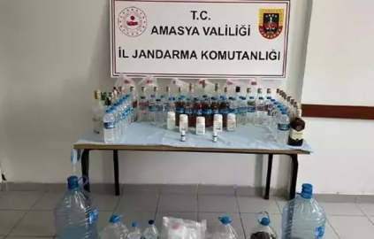 Amasya’da kaçak alkol operasyonu
