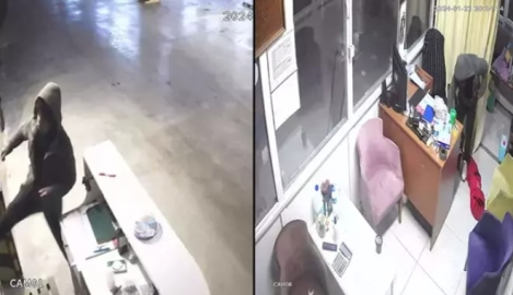 İki kardeşin hırsızlık anları kameraya yansıdı