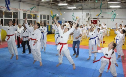 Taekwondo da kuşak sınavı heyecanı