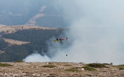 Amasya’da orman yangınına helikopterle müdahale