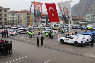 Amasya’da güvenlik güçlerine araç takviyesi
