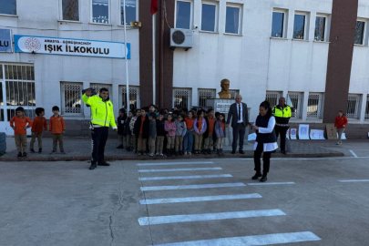 Amasya'da öğrencilere trafik eğitimi