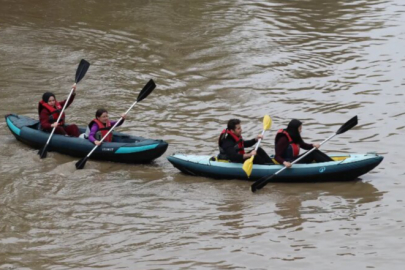 Yeşilırmak’ta kano etkinliği büyük ilgi gördü