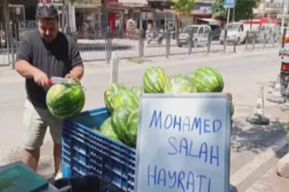 Salah için söz verdiği 500 kilo Karpuz’u ücretsiz dağıttı